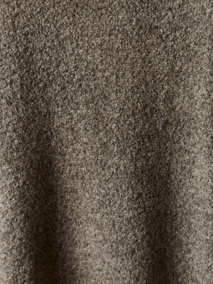 Hand Painted Cotton Hooded Pullover N/Taupe