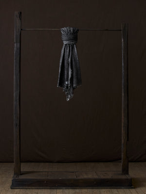 Unisex Hand Painted Cashmere Scarf N/Nero