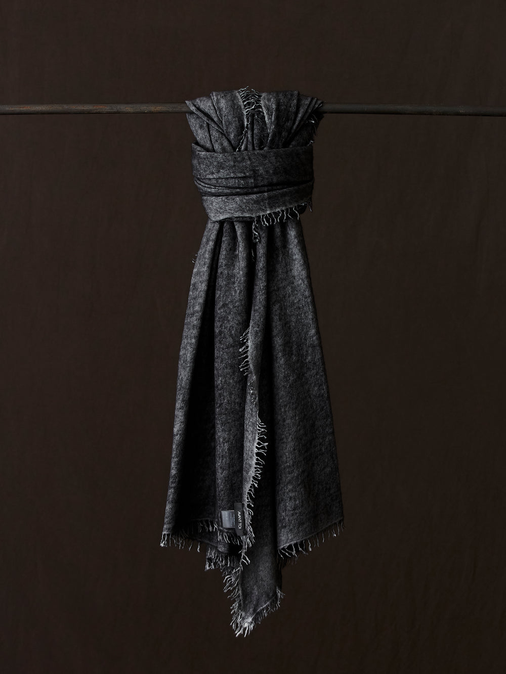 Unisex Hand Painted Cashmere Scarf N/Nero