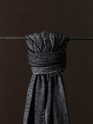 Unisex Hand Painted Cashmere Scarf N/Nero