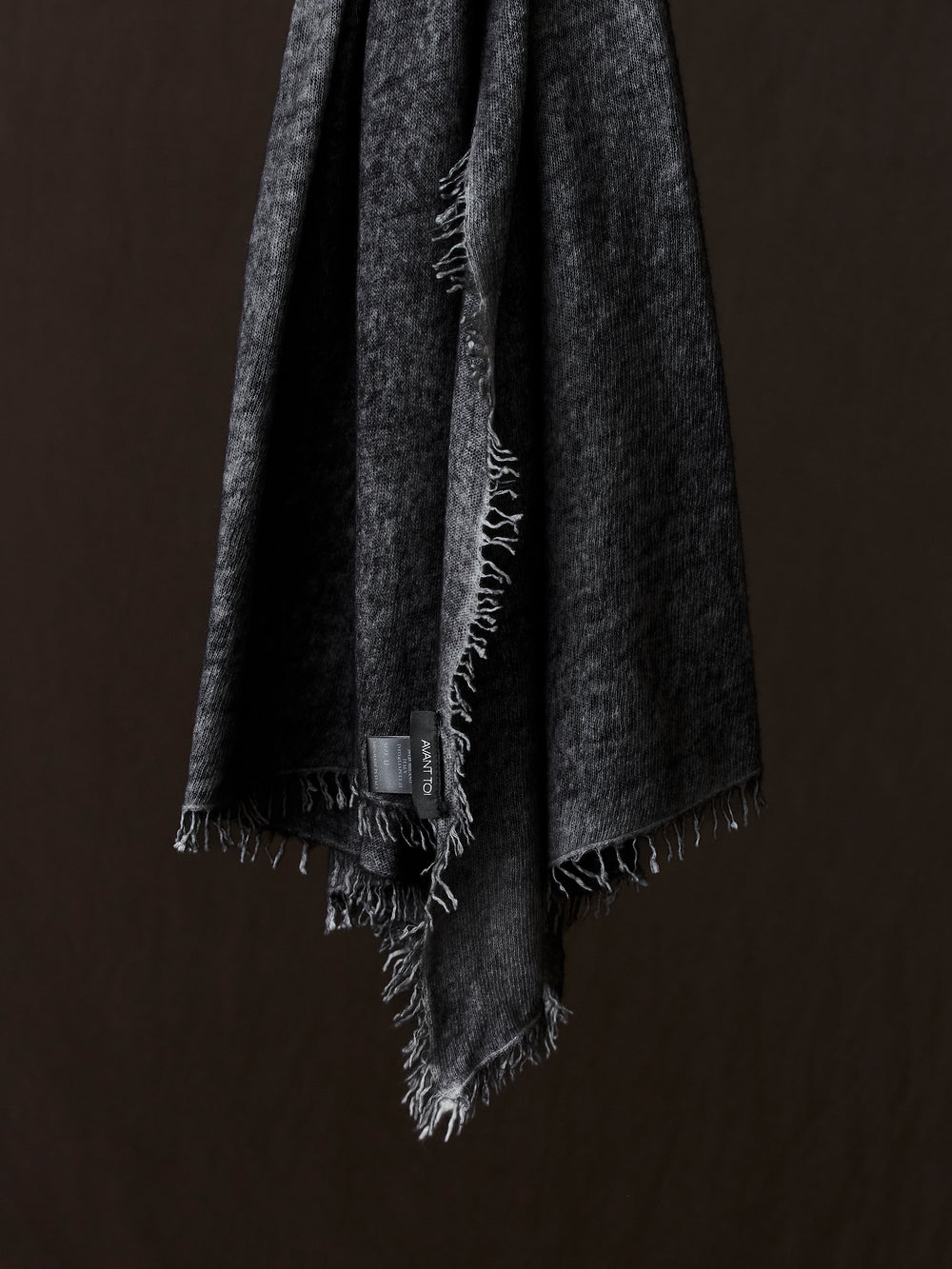 Unisex Hand Painted Cashmere Scarf N/Nero