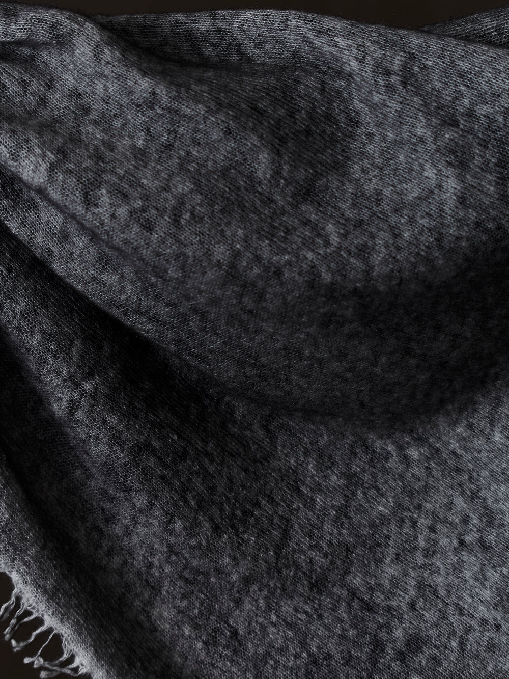 Unisex Hand Painted Cashmere Scarf N/Nero