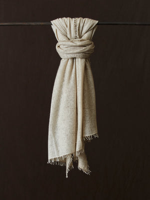 Unisex Hand Painted Cashmere Scarf Taupe