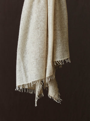 Unisex Hand Painted Cashmere Scarf Taupe