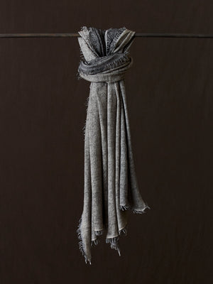 Unisex Hand Painted Cashmere Scarf N/Taupe