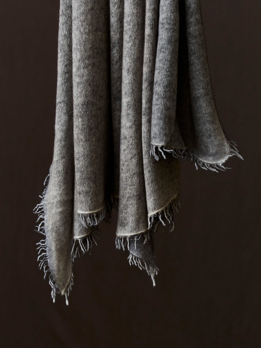 Unisex Hand Painted Cashmere Scarf N/Taupe