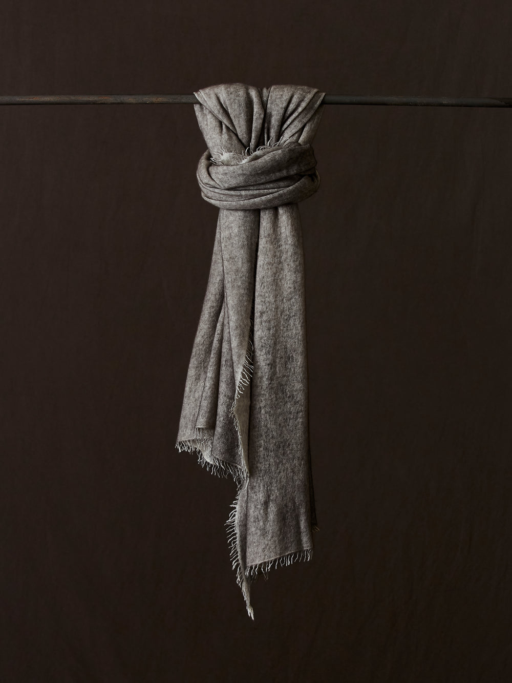 Unisex Bi-Colour Cashmere Scarf Carruba / Taupe