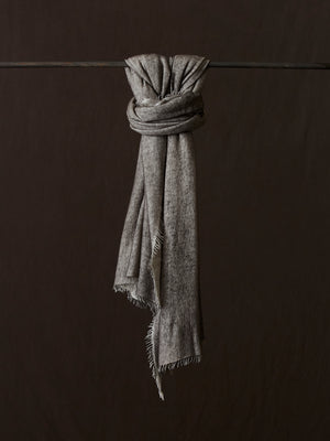 Unisex Bi-Colour Cashmere Scarf Carruba / Taupe