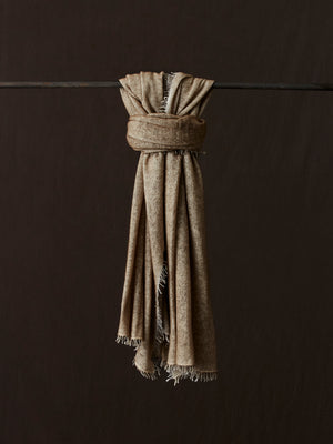 Unisex Bi-Colour Cashmere Scarf Camel / Carruba