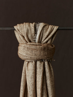 Unisex Bi-Colour Cashmere Scarf Camel / Carruba