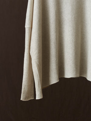 Hand Painted Light Cashmere Pullover Taupe