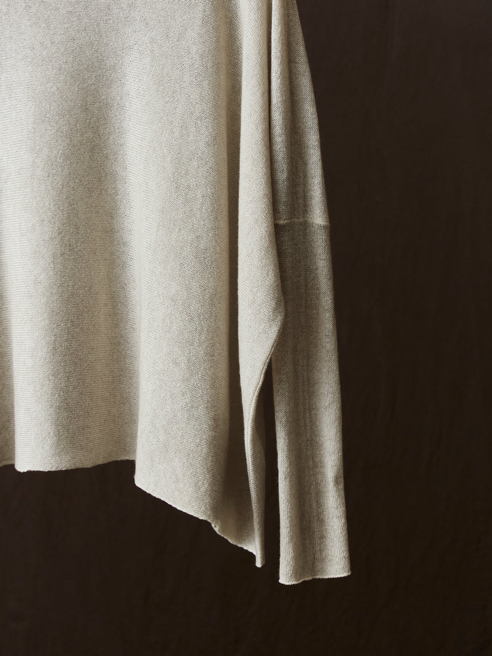 Hand Painted Light Cashmere Pullover Taupe