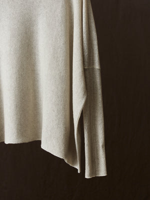 Hand Painted Light Cashmere Pullover Taupe