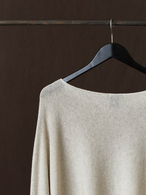 Hand Painted Light Cashmere Pullover Taupe