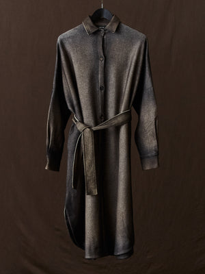 Hand Painted Felted Long Coat N/Carruba