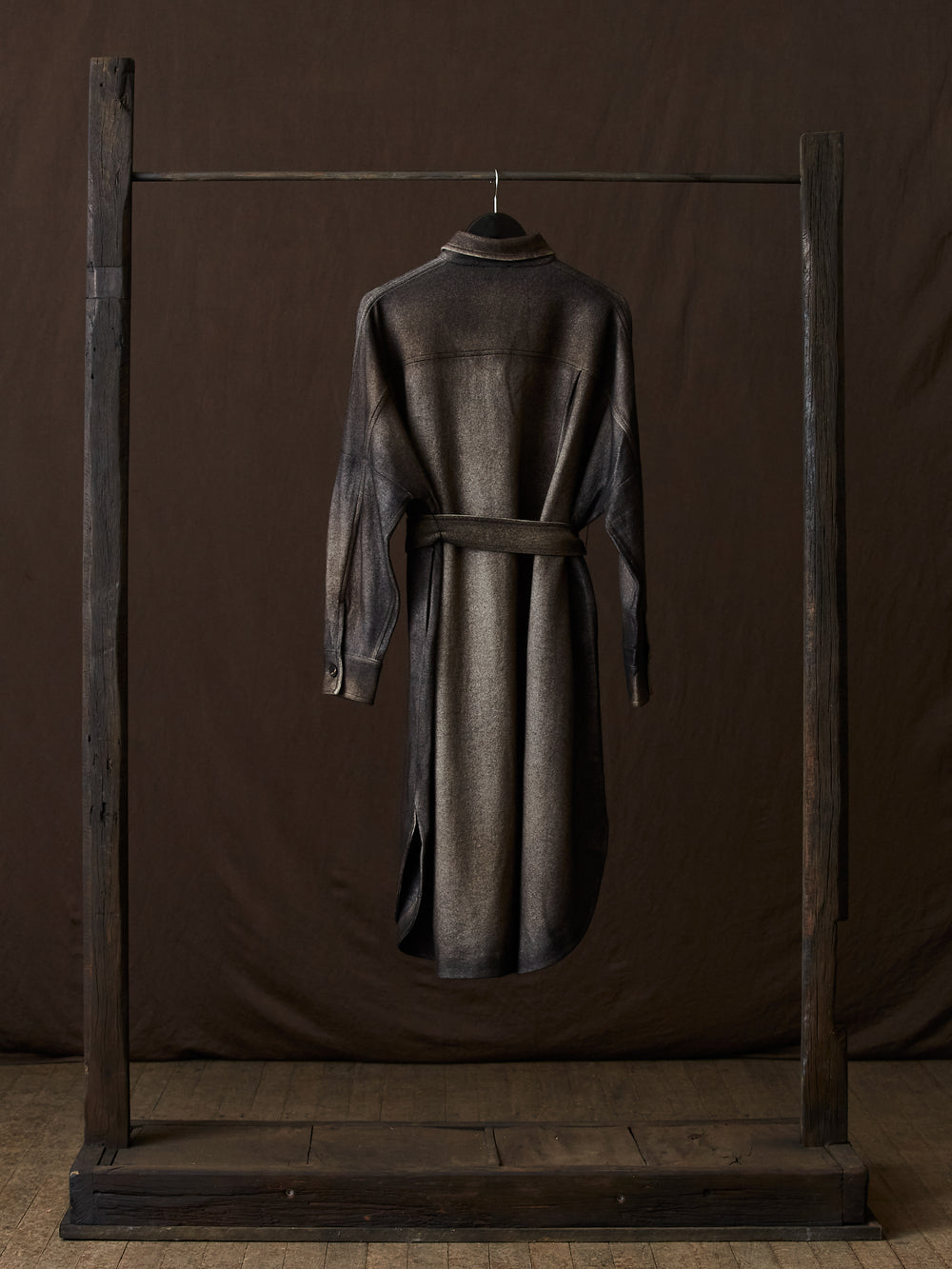 Hand Painted Felted Long Coat N/Carruba