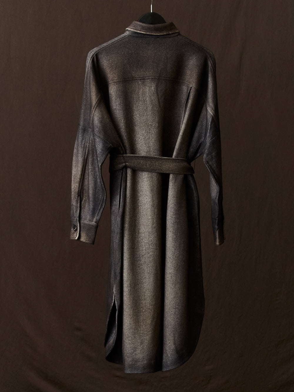 Hand Painted Felted Long Coat N/Carruba