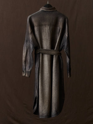 Hand Painted Felted Long Coat N/Carruba
