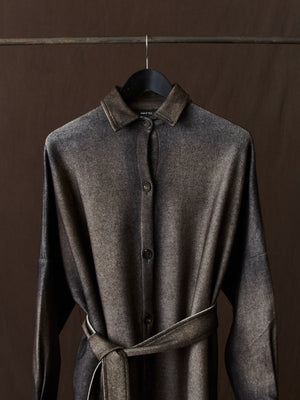 Hand Painted Felted Long Coat N/Carruba
