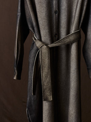 Hand Painted Felted Long Coat N/Carruba