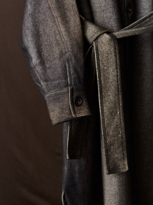Hand Painted Felted Long Coat N/Carruba