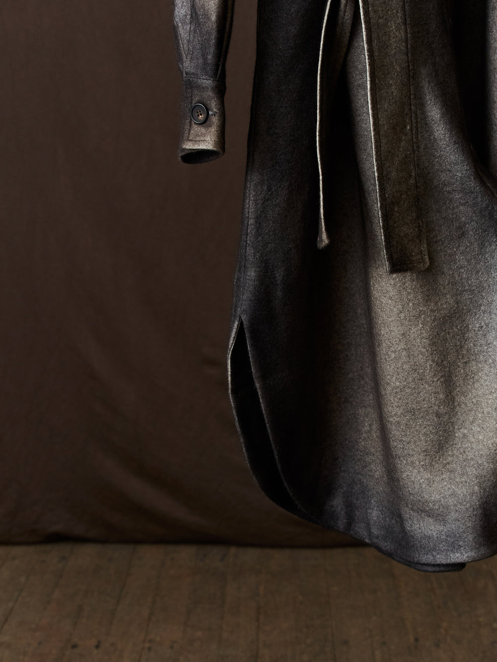 Hand Painted Felted Long Coat N/Carruba