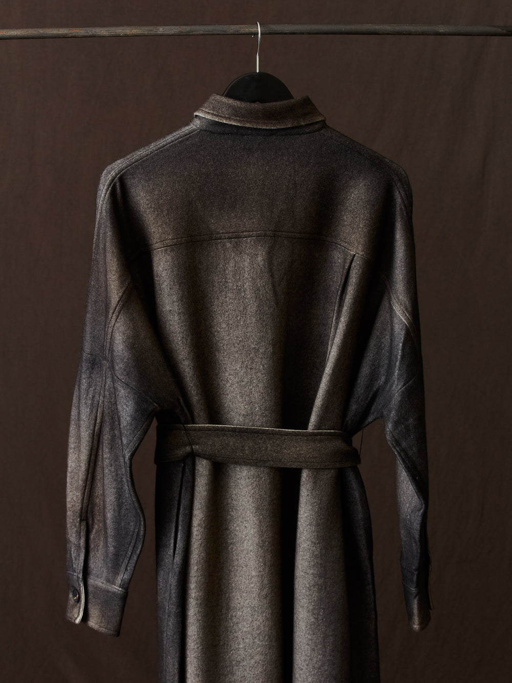 Hand Painted Felted Long Coat N/Carruba