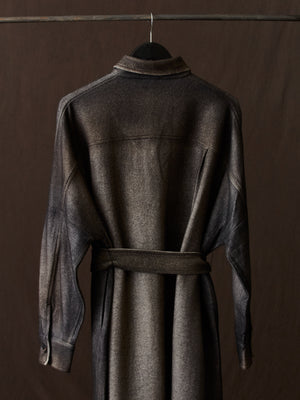 Hand Painted Felted Long Coat N/Carruba