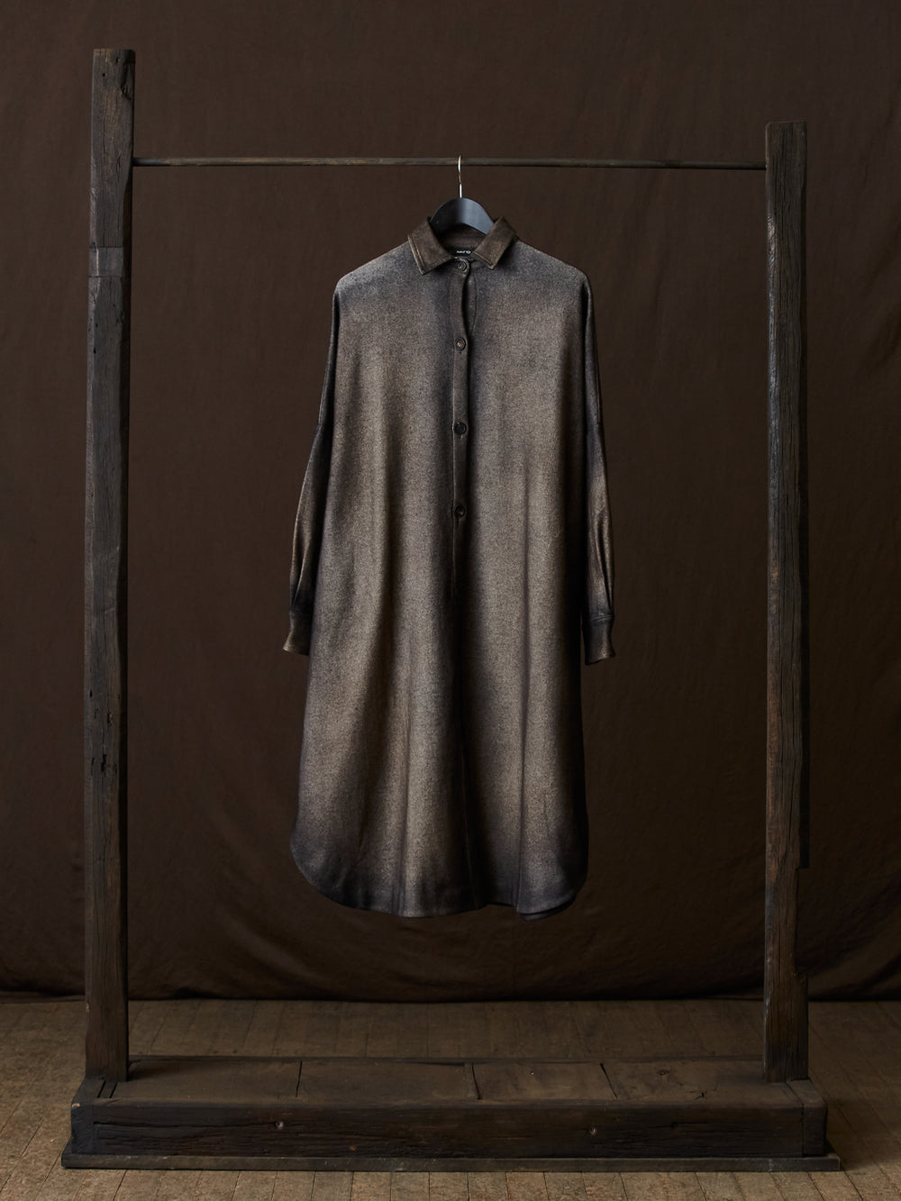 Hand Painted Felted Long Coat N/Carruba