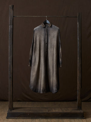 Hand Painted Felted Long Coat N/Carruba