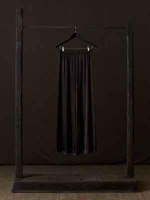 Hand Painted Stretch Silk Palazzo Pants N/Carruba