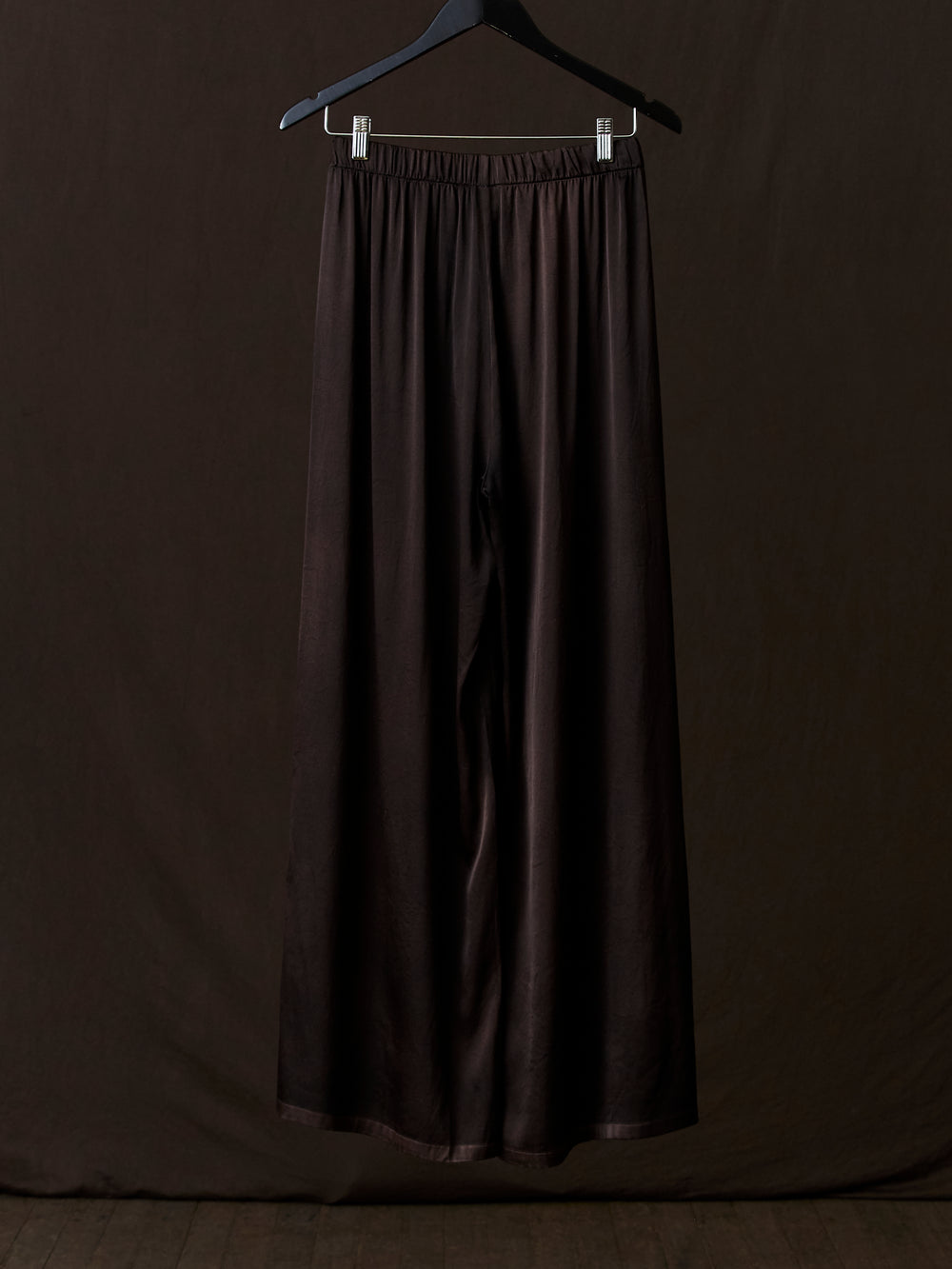 Hand Painted Stretch Silk Palazzo Pants N/Carruba