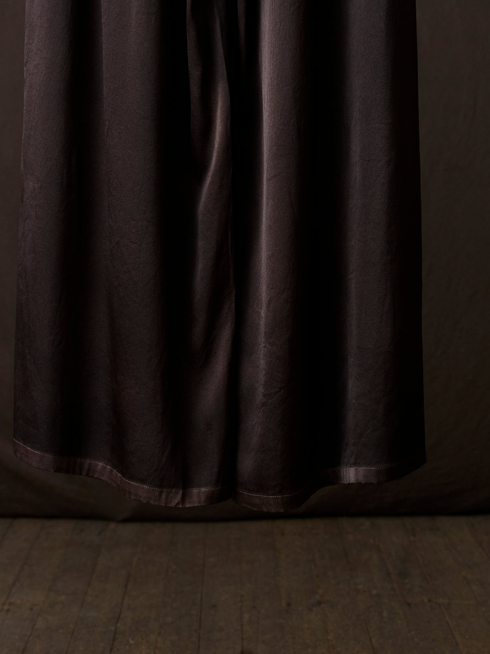 Hand Painted Stretch Silk Palazzo Pants N/Carruba