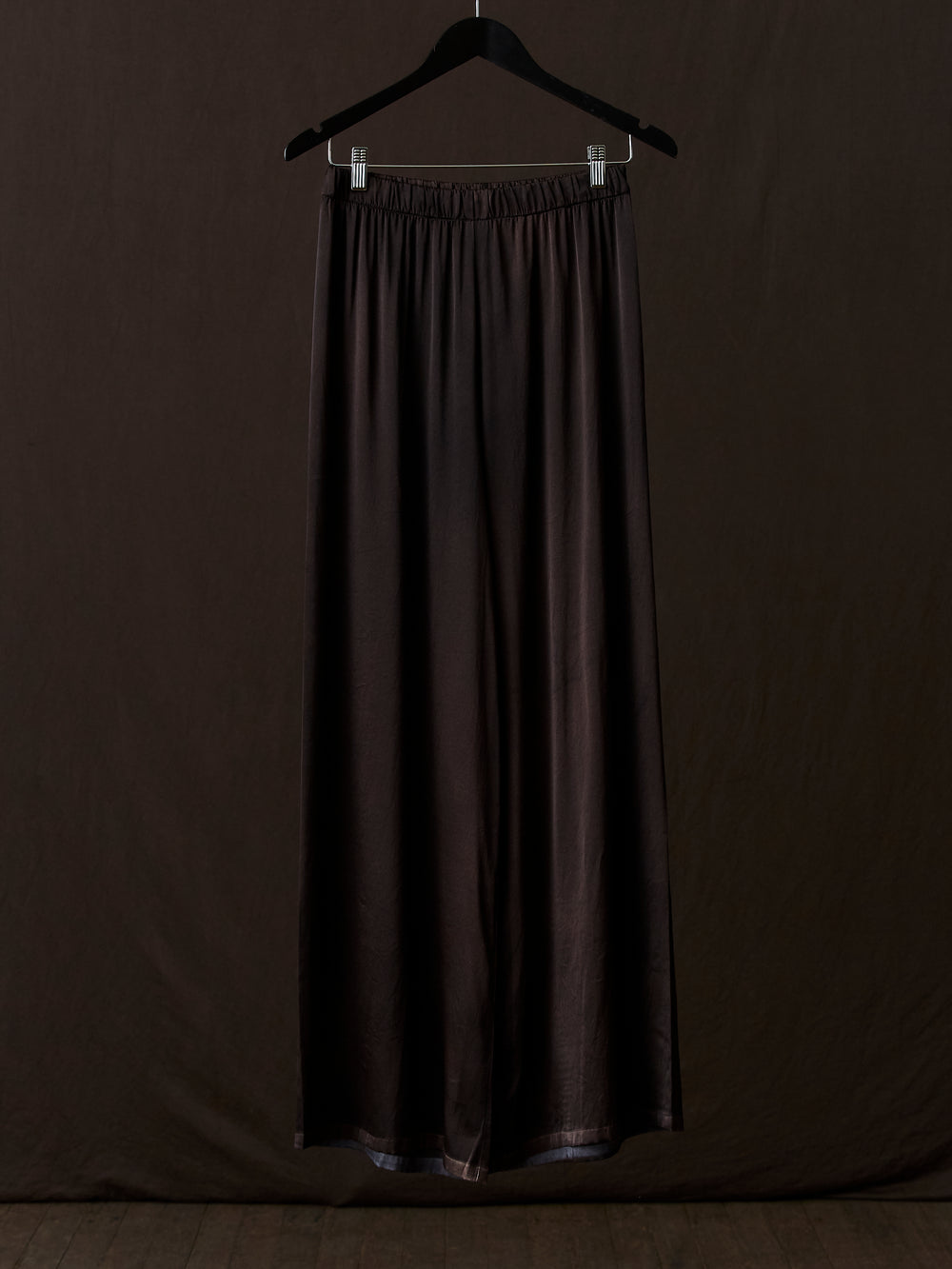 Hand Painted Stretch Silk Palazzo Pants N/Carruba