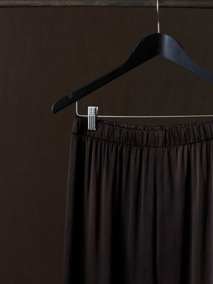 Hand Painted Stretch Silk Palazzo Pants N/Carruba
