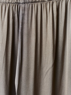 Hand Painted Stretch Silk Palazzo Pants N/Taupe