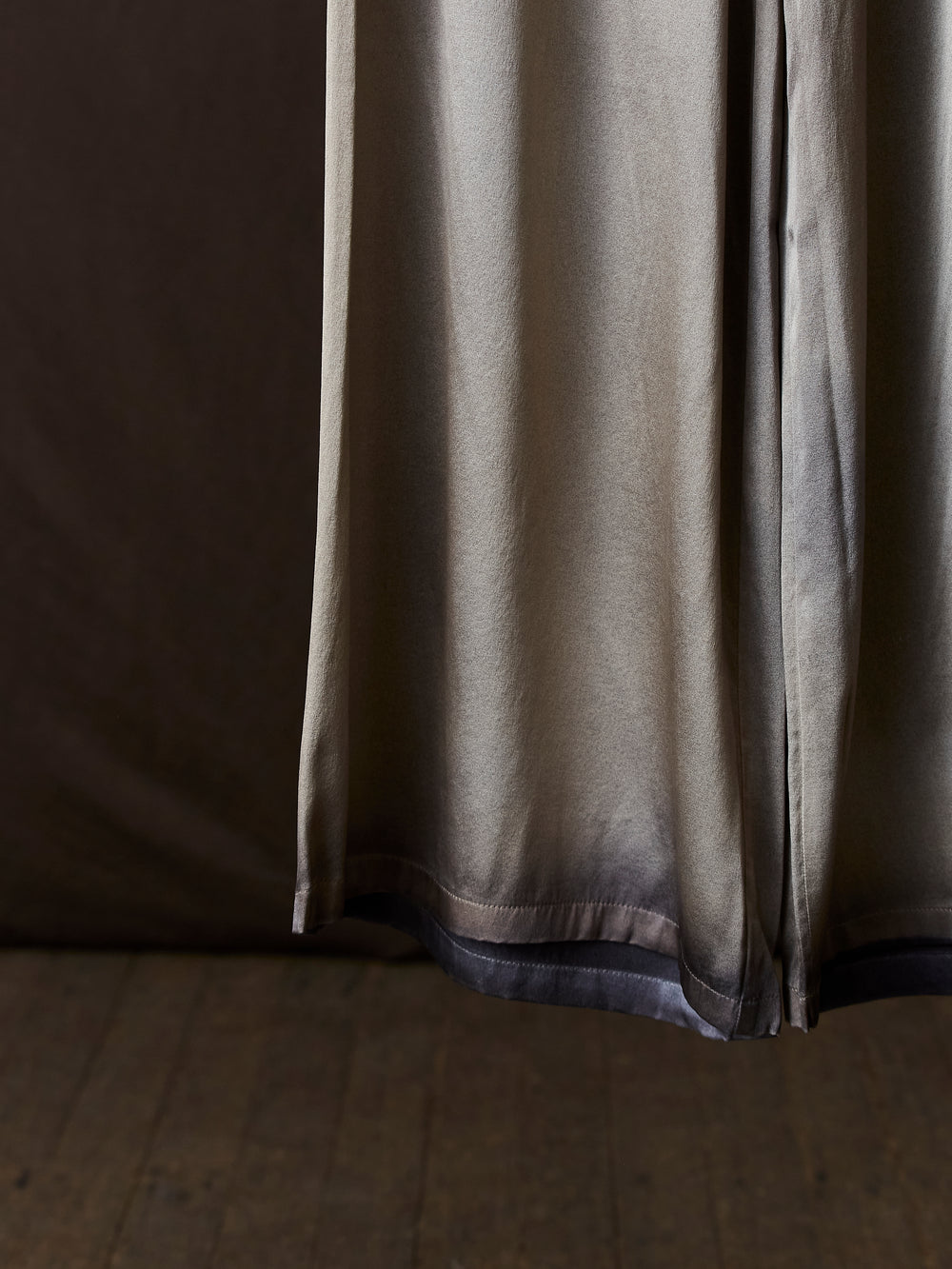 Hand Painted Stretch Silk Palazzo Pants N/Taupe