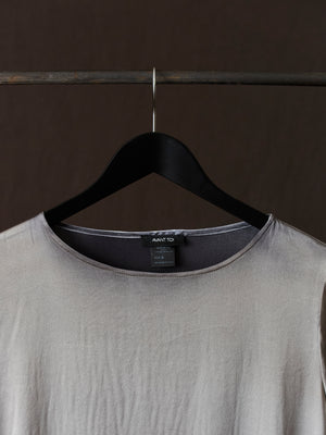 Hand Painted Stretch Silk LS Blouse N/Taupe
