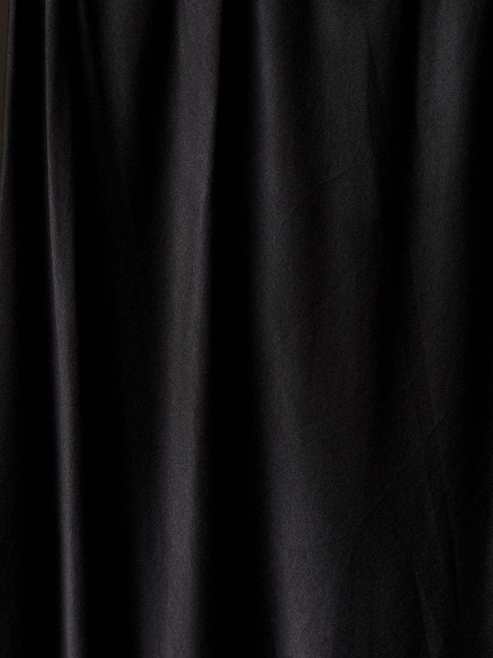 Hand Painted Stretch Silk Midi Skirt N/Nero