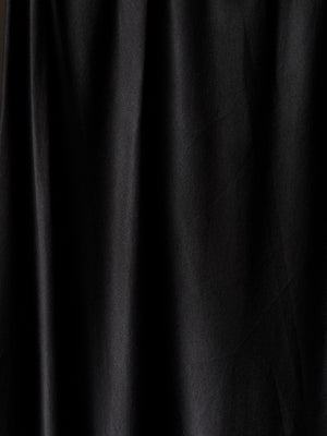 Hand Painted Stretch Silk Midi Skirt N/Nero