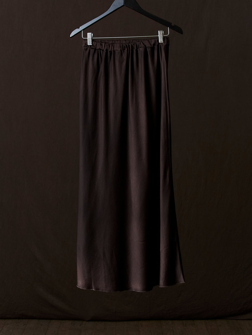 Hand Painted Stretch Silk Midi Skirt N/Carruba