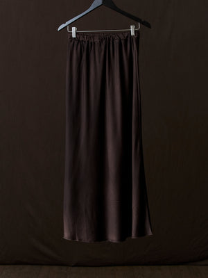 Hand Painted Stretch Silk Midi Skirt N/Carruba