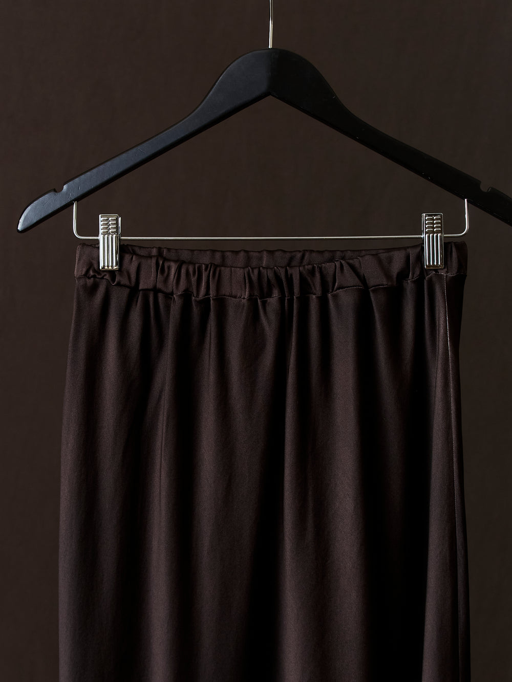 Hand Painted Stretch Silk Midi Skirt N/Carruba