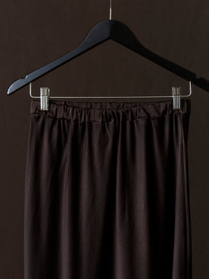 Hand Painted Stretch Silk Midi Skirt N/Carruba