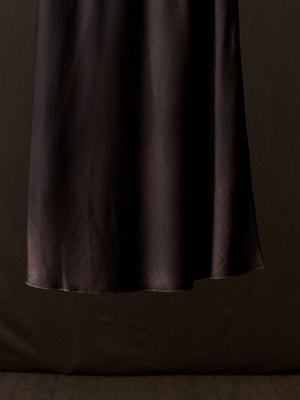 Hand Painted Stretch Silk Midi Skirt N/Carruba