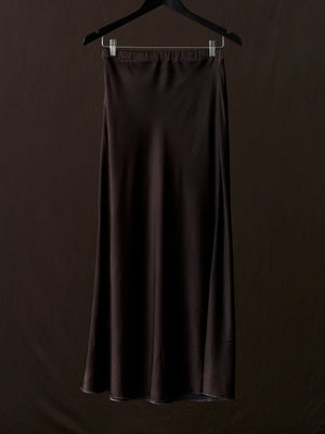 Hand Painted Stretch Silk Midi Skirt N/Carruba