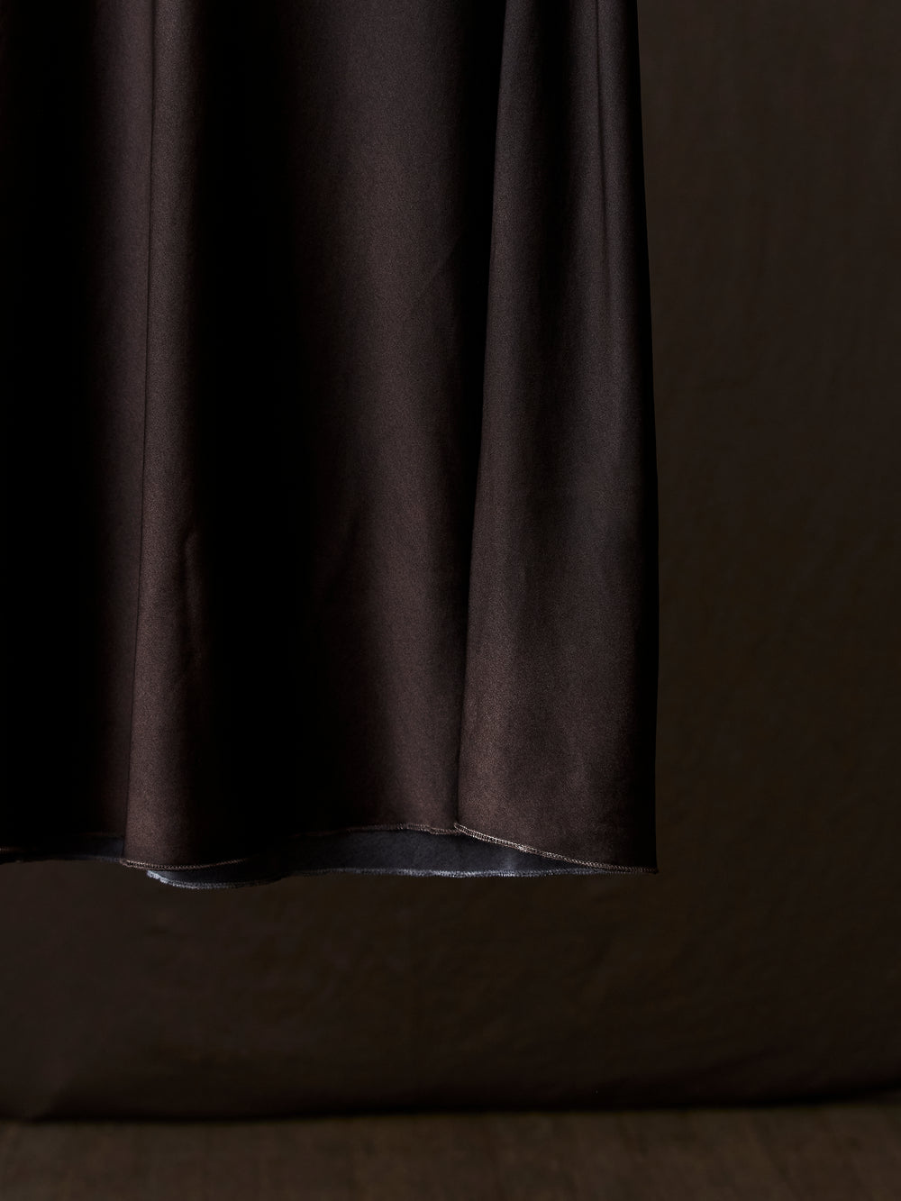 Hand Painted Stretch Silk Midi Skirt N/Carruba