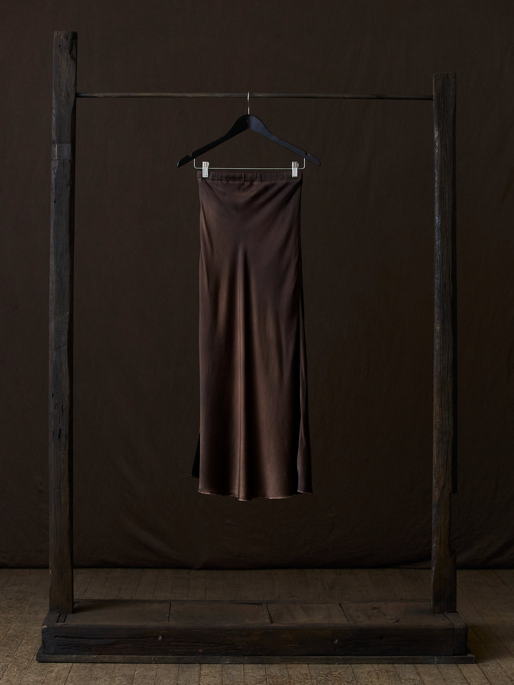 Hand Painted Stretch Silk Midi Skirt N/Yak