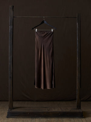 Hand Painted Stretch Silk Midi Skirt N/Yak