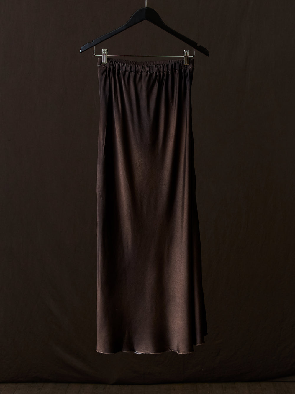 Hand Painted Stretch Silk Midi Skirt N/Yak
